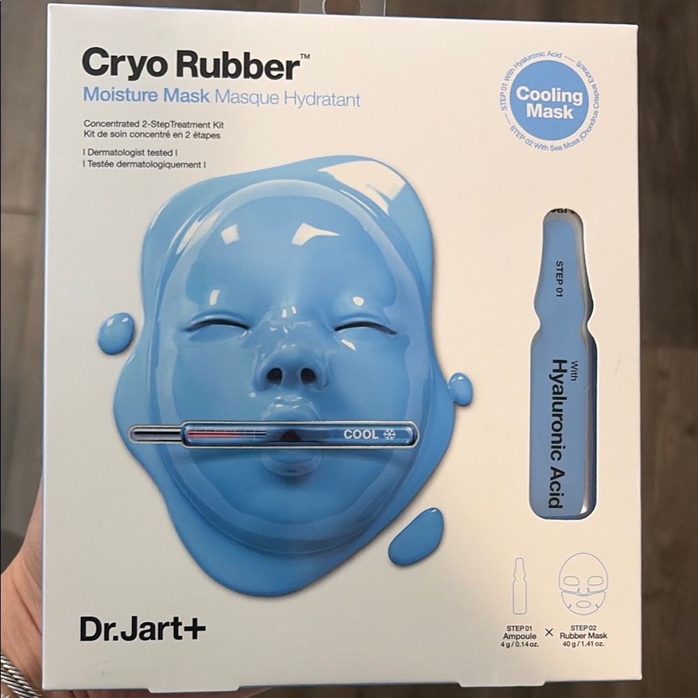 Cryo Rubber Moisture Cooling Mask - Blue
